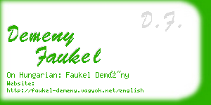 demeny faukel business card